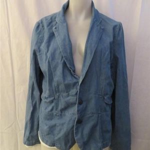 NWT WOMENS GP SHADES BLUE DENIM BLAZER - SZ XL